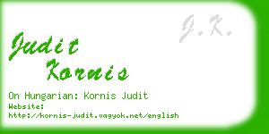 judit kornis business card